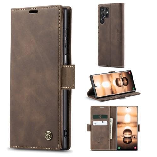 CASEME Plånboksfodral Samsung Galaxy S23 Ultra - Coffee