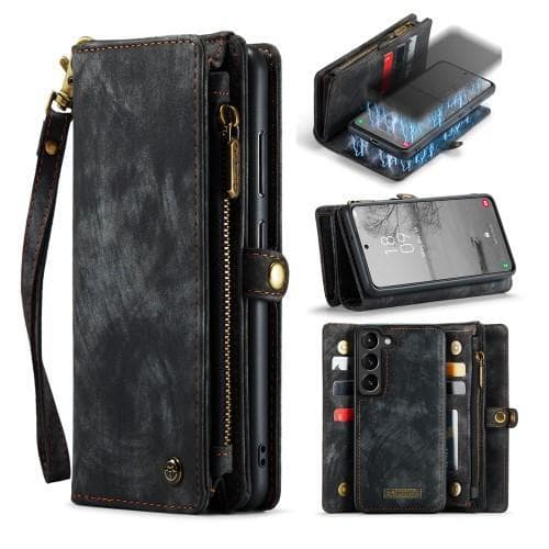 Samsung Galaxy S23+ (Plus) Caseme Retro plånboksfodral - Svart