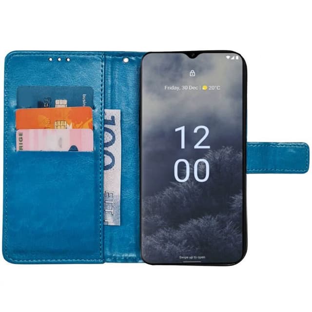 Mobil lommebok 3-kort Nokia G60 - Lyseblå