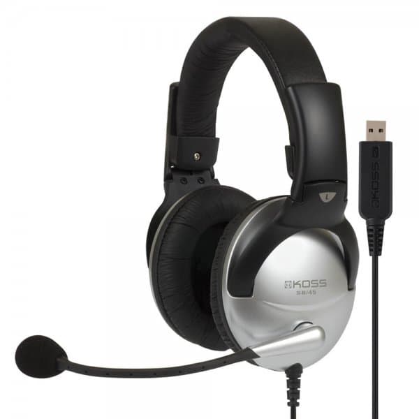 Koss Headset SB45 USB On-Ear Sølv/Svart