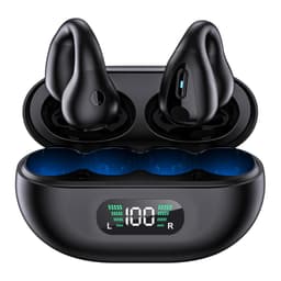 Trådlösa open-ear hörlurar Bluetooth 5.3 Svart