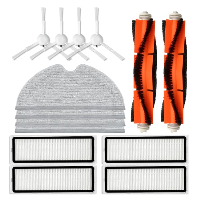 INF 7-teiliges Ersatzteil-Set Für Xiaomi Saugroboter – Hauptbürste, Filter, Seitenbürsten & Wischtücher Für 1C/2C/Dream F9/Mop 2 Pro Plus