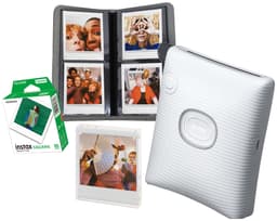 Fujifilm Instax Square Link smartphone-skrivare bundle (vit)