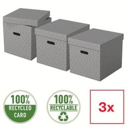 Esselte Home Cube oppbevaringboks, pakke med 3