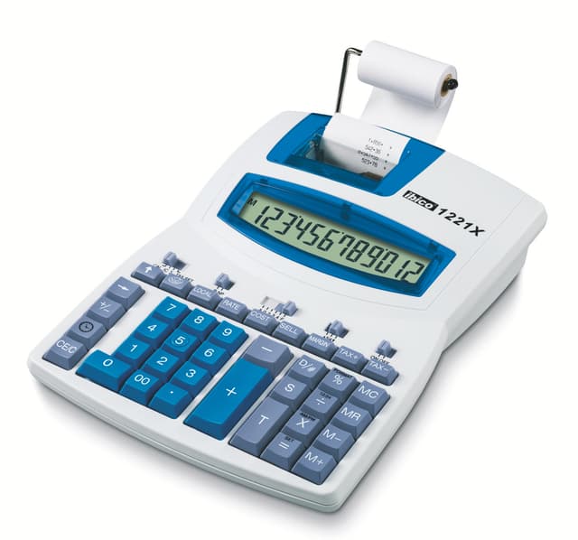 Bordregnemaskine med print Ibico 1221X Semi-Professional 12-cifre