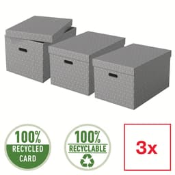 Esselte Home opbevaringsboks Large, pakke med 3