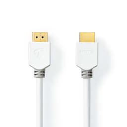 Nedis High Speed ​​HDMI kabel med Ethernet | HDMIKontakt | HDMIKontakt | 4K@60Hz | ARC | 18 Gbps | 3.00 m | Rund | PVC | Vit | Låda