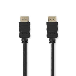 High Speed ​​HDMI ™ kabel med Ethernet | HDMI™ Kontakt | HDMI™ Kontakt | 4K@30Hz | ARC | 10.2 Gbps | 15.0 m | Rund | PVC | Svart | Tag