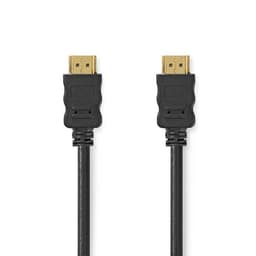 High Speed ​​HDMI kabel med Ethernet | HDMIKontakt | HDMIKontakt | 4K@30Hz | ARC | 10.2 Gbps | 1.00 m | Rund | PVC | Svart | Kuvert