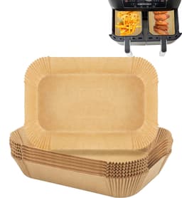 Engångs Air Fryer pappersfoder 50-pack Ljusbrun 22x14 cm