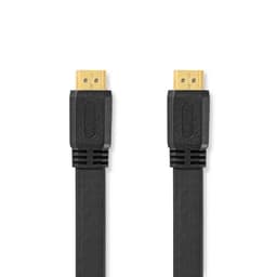Nedis High Speed ​​HDMI ™ kabel med Ethernet | HDMI™ Kontakt | HDMI™ Kontakt | 4K@30Hz | 10.2 Gbps | 3.00 m | Platt | PVC | Svart | Plastpåse