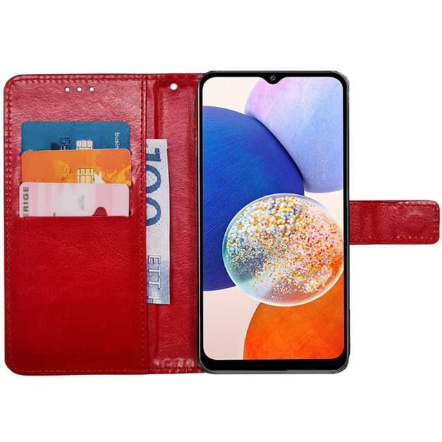 Mobilplånbok 3-kort Samsung Galaxy A14 5G - Röd
