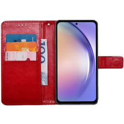 Lompakkokotelo 3-kortti Samsung Galaxy A54 5G - Punainen