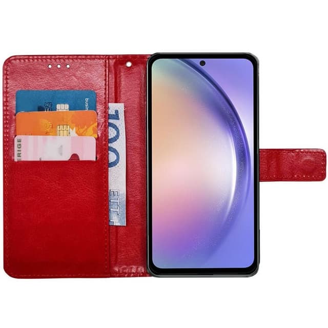 Mobilplånbok 3-kort Samsung Galaxy A54 5G - Röd
