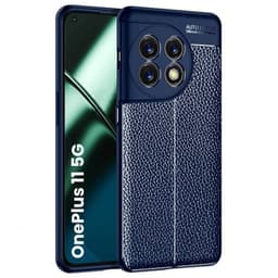 Lærmønstret TPU-deksel OnePlus 11 - Blå