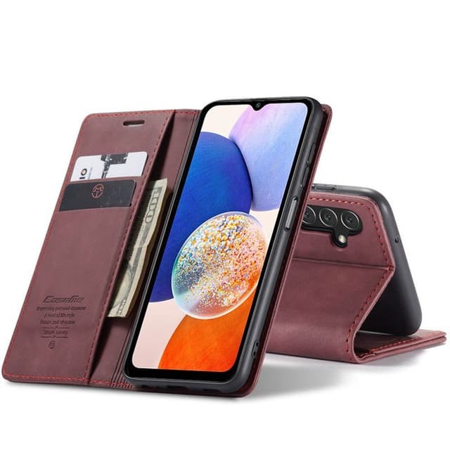 CaseMe Smart Magnet FlipCase Samsung Galaxy A14 5G - Vinrød