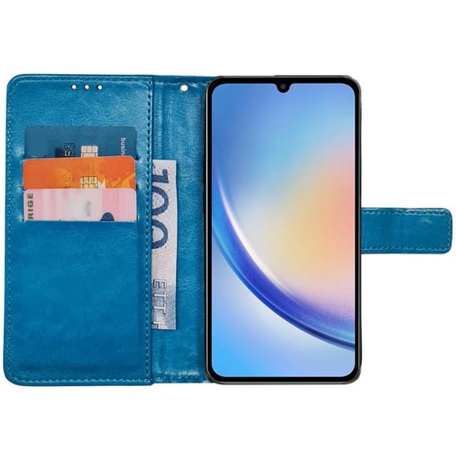 Lompakkokotelo 3-kortti Samsung Galaxy A34 5G - Vaaleansininen