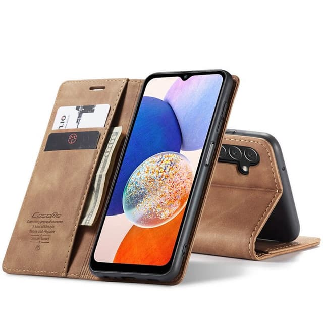 CaseMe Smart Magnet FlipCase Samsung Galaxy A14 5G - Ruskea