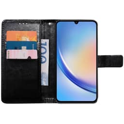 Lompakkokotelo 3-kortti Samsung Galaxy A34 5G - Musta