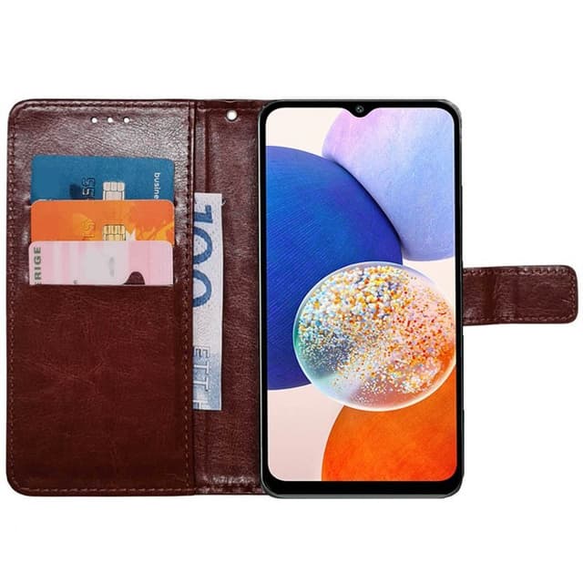 Mobilplånbok 3-kort Samsung Galaxy A14 5G - Brun