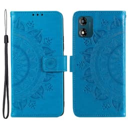 SKALO Motorola Moto E13 4G Mandala Flip Cover - Blå
