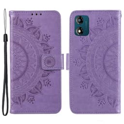 SKALO Motorola Moto E13 4G Mandala Plånboksfodral - Lila