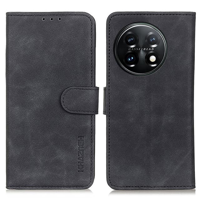 SKALO OnePlus 11 5G KHAZNEH Lompakkokotelo PU-nahasta - Musta