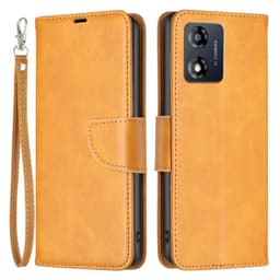 SKALO Motorola Moto E13 4G Plånboksfodral i PU-Läder - Gul