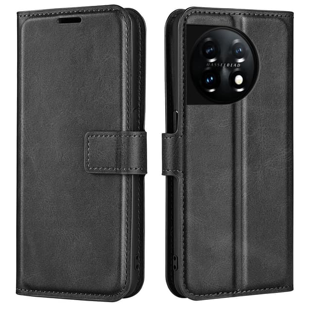 SKALO OnePlus 11 5G Plånboksfodral i PU-Läder - Svart