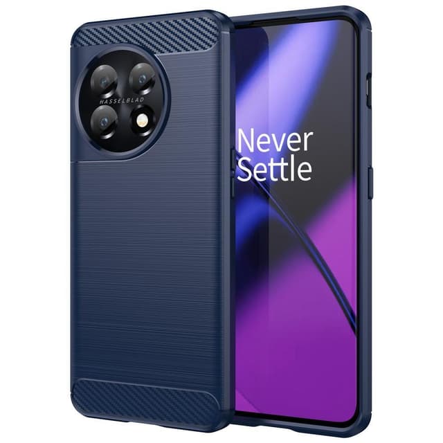 SKALO OnePlus 11 5G Armor Carbon Stöttåligt TPU-skal - Blå
