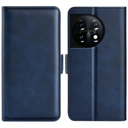 SKALO OnePlus 11 5G Premium Wallet Lompakkokotelo - Sininen
