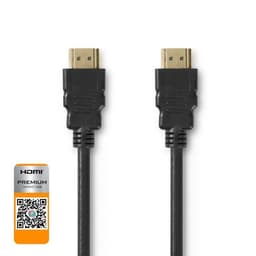 Nedis Premium High Speed ​​HDMI ™ kabel med Ethernet | HDMI™ Kontakt | HDMI™ Kontakt | 4K@60Hz | 18 Gbps | 5.00 m | Rund | PVC | Svart | Plastpåse