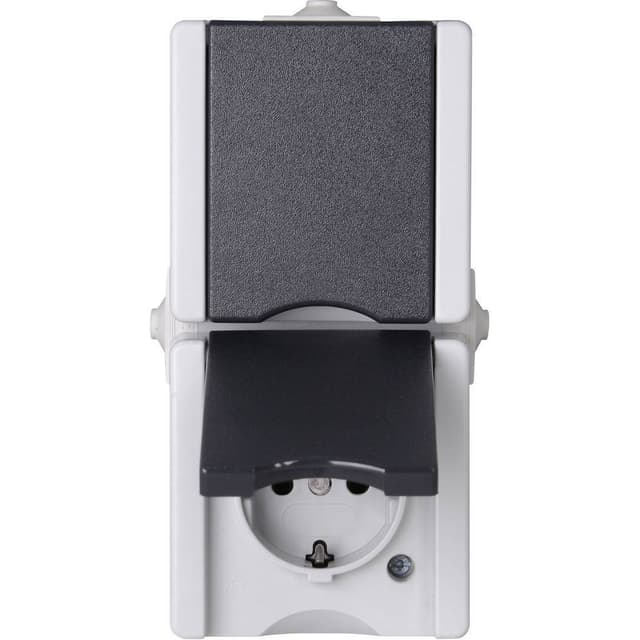 Kopp 2x Komplett Vägguttag lock PROAQA Grå 947555007