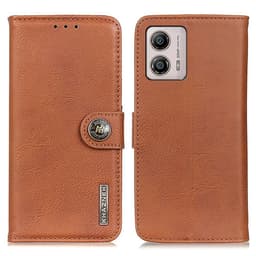 KHAZNEH Motorola Moto G53 5G Plånboksfodral - Brun