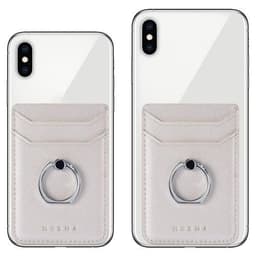 MUXMA Kortholder Ringstativ RFID Blokkerende Kredittkort - Hvit