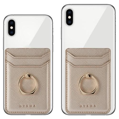 MUXMA Korthållare Ring Ställ RFID Blockerande Kreditkort - Guld