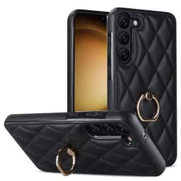 Samsung Galaxy S23 Case Rhombus Grid Pattern Takakannen Rengastuki - Musta