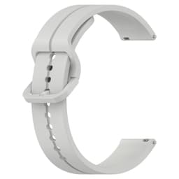 Klokkebånd silikon Lysegrå Samsung Galaxy Watch 5/5 Pro/4/4 Classic, Garmin Forerunner 158/55/245/645/Vivomove, Huawei Watch GT3/GT2 42mm, Huami Amazfit GTS
