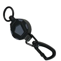 INF Uttrekkbar yo-yo nøkkelring Sort 60 cm