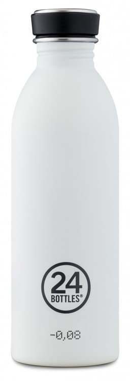 Enkeltvegget drikkeflaske i stål fra 24Bottles, Ice White