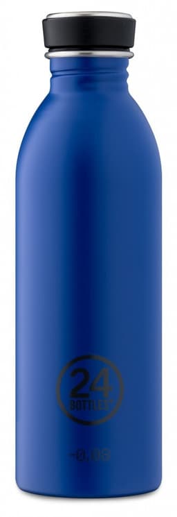 Enkeltvegget drikkeflaske i stål fra 24Bottles, Gold Blue