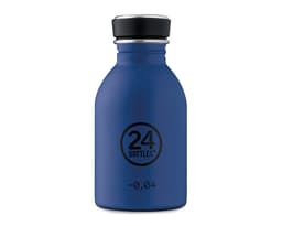 Enkeltvegget drikkeflaske i stål fra 24Bottles, Gold Blue