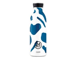 Enkeltvegget drikkeflaske i stål fra 24Bottles, Lake Print