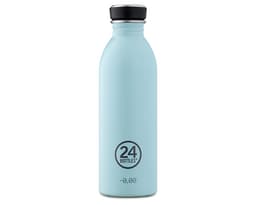 Enkeltvegget drikkeflaske i stål fra 24Bottles, Cloud Blue