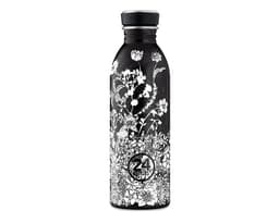 Enkeltvegget drikkeflaske i stål fra 24Bottles, Noir