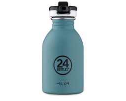 Enkeltvegget drikkeflaske med drikkekork fra 24Bottles, Powder Blue