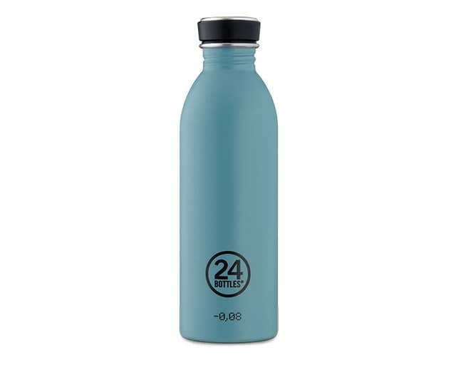 Enkeltvegget drikkeflaske i stål fra 24Bottles, Powder Blue