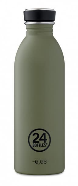Enkeltvegget drikkeflaske i stål fra 24Bottles, Sage