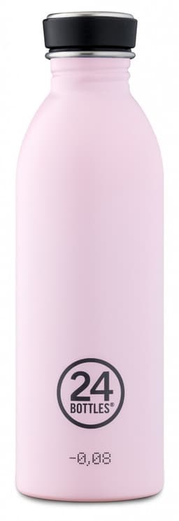 Enkeltvegget drikkeflaske i stål fra 24Bottles, Candy Pink