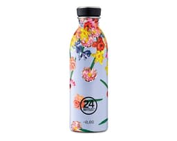 Enkeltvegget drikkeflaske i stål fra 24Bottles, Flowerfall